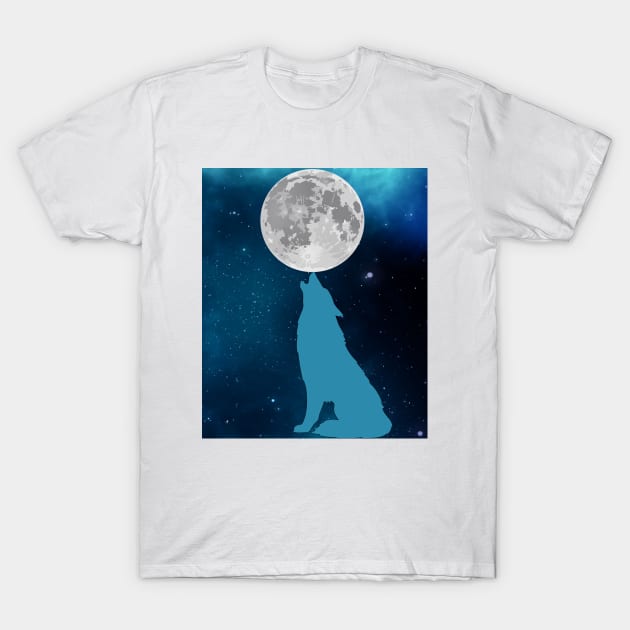 howling deep wolf T-Shirt by houdasagna